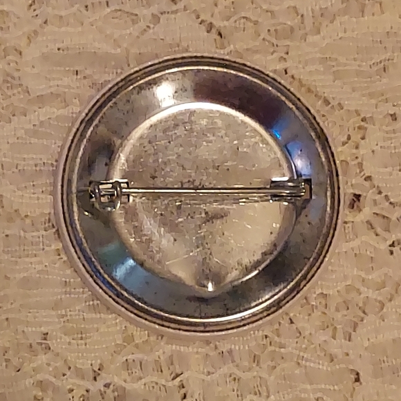 Vintage Goodyear USA Button Pin Uncle Sam's Hat Red White and Blue Patriotic - Picture 6 of 6